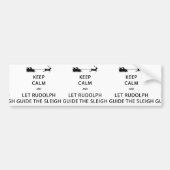 Behalt Calm Lass Rudolph Guide Sleigh Autoaufkleber (Vorne)