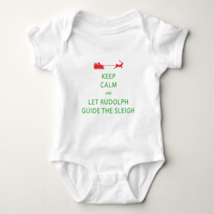 Behalt Calm Lass Rudolph Guide Sleigh Baby Strampler