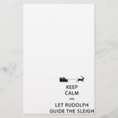 Behalt Calm Lass Rudolph Guide Sleigh Briefpapier (Vorderseite)