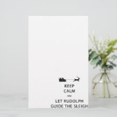Behalt Calm Lass Rudolph Guide Sleigh Briefpapier (Stehend Vorderseite)