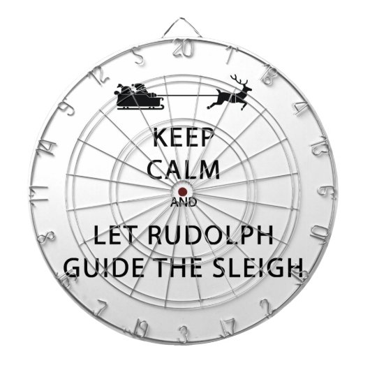 Behalt Calm Lass Rudolph Guide Sleigh Dartscheibe (vorne)