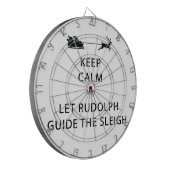 Behalt Calm Lass Rudolph Guide Sleigh Dartscheibe (Vorderseite Links)