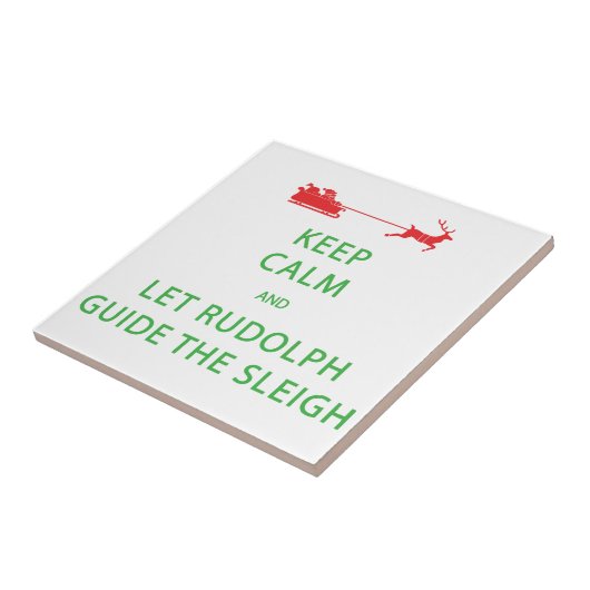 Behalt Calm Lass Rudolph Guide Sleigh Fliese (Seite)