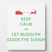 Behalt Calm Lass Rudolph Guide Sleigh Fotoplatte (Vorderseite)