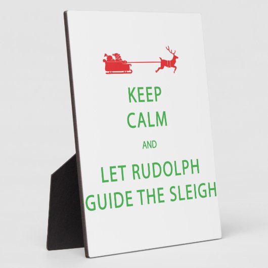 Behalt Calm Lass Rudolph Guide Sleigh Fotoplatte (Seite)