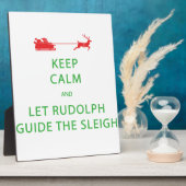 Behalt Calm Lass Rudolph Guide Sleigh Fotoplatte (Seite)