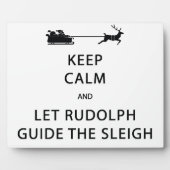 Behalt Calm Lass Rudolph Guide Sleigh Fotoplatte (Vorderseite)