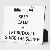 Behalt Calm Lass Rudolph Guide Sleigh Fotoplatte (Seite)