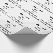 Behalt Calm Lass Rudolph Guide Sleigh Geschenkpapier (Ecke)