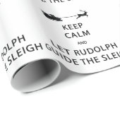 Behalt Calm Lass Rudolph Guide Sleigh Geschenkpapier (Rolleneckpunkt)