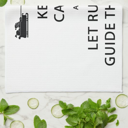 Behalt Calm Lass Rudolph Guide Sleigh Geschirrtuch (Gefaltet)