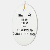 Behalt Calm Lass Rudolph Guide Sleigh Keramikornament (Links)