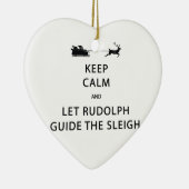 Behalt Calm Lass Rudolph Guide Sleigh Keramikornament (Rechts)
