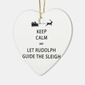Behalt Calm Lass Rudolph Guide Sleigh Keramikornament (Links)