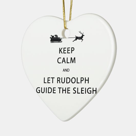 Behalt Calm Lass Rudolph Guide Sleigh Keramikornament (Links)