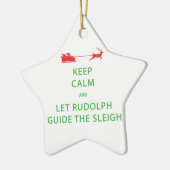 Behalt Calm Lass Rudolph Guide Sleigh Keramikornament (Links)