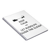 Behalt Calm Lass Rudolph Guide Sleigh Notizblock (Rechte Seite)