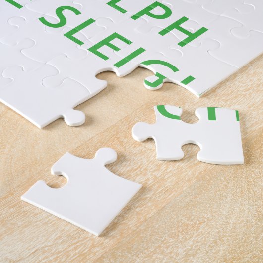 Behalt Calm Lass Rudolph Guide Sleigh Puzzle (Seite)