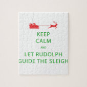 Behalt Calm Lass Rudolph Guide Sleigh Puzzle (Vertikal)