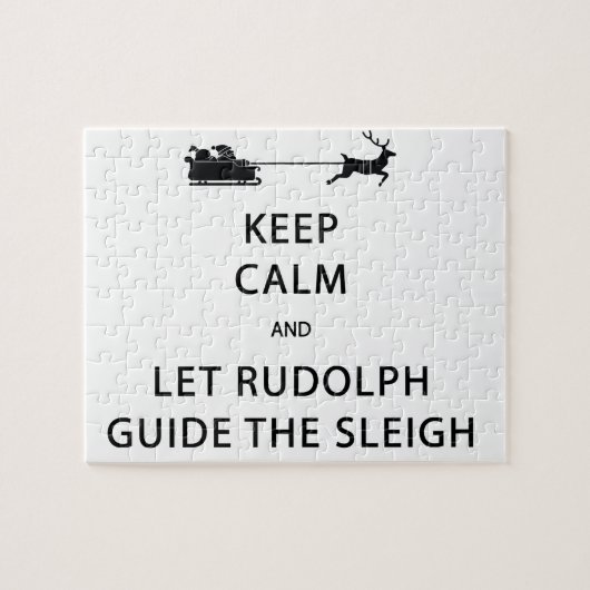 Behalt Calm Lass Rudolph Guide Sleigh Puzzle (Horizontal)