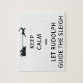 Behalt Calm Lass Rudolph Guide Sleigh Puzzle (Vertikal)