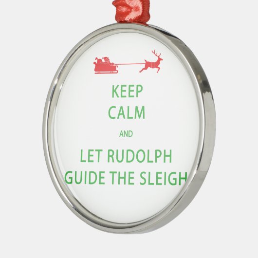 Behalt Calm Lass Rudolph Guide Sleigh Silbernes Ornament (Links)
