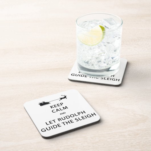 Behalt Calm Lass Rudolph Guide Sleigh Untersetzer (Rechte Seite)