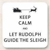 Behalt Calm Lass Rudolph Guide Sleigh Untersetzer (Vorderseite)