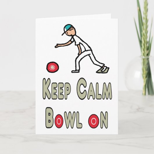 Behalt Calm Lawn Bowls Karte (Vorderseite)