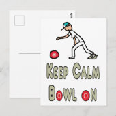 Behalt Calm Lawn Bowls Postkarte (Vorne/Hinten)