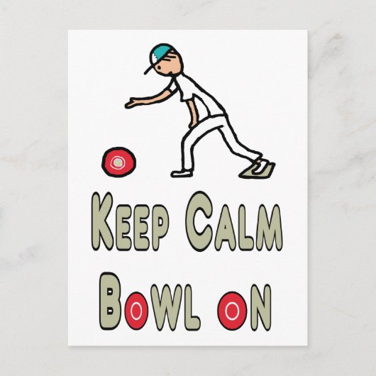 Behalt Calm Lawn Bowls Postkarte (Vorderseite)