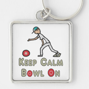 Behalt Calm Lawn Bowls Schlüsselanhänger