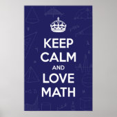 Behalt Calm Liebe Math Poster (Vorne)