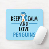 Behalt Calm Liebe Pinguine Mousepad (Mit Mouse)