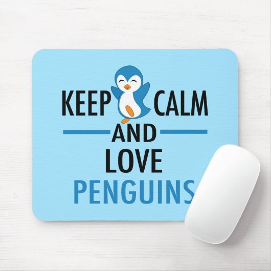Behalt Calm Liebe Pinguine Mousepad (Mit Mouse)