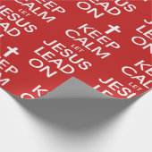 Behalt Calm Ließ Jesus führen auf Christlichen Chr Geschenkpapier (Ecke)