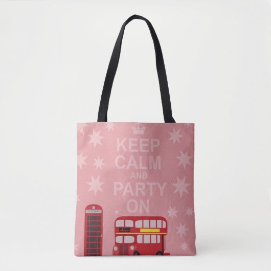 Behalt Calm London Party on Fun Art Tasche (Vorderseite)