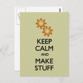 Behalt Calm Make Stuff Postkarte (Vorne/Hinten)