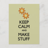 Behalt Calm Make Stuff Postkarte (Vorderseite)