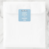 Behalt Calm Marry auf Hochzeitsticker Quadratischer Aufkleber (Tasche)