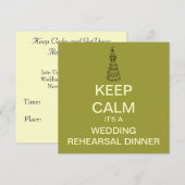 BEHALT CALM Mod Probe Dinner Einladung (Platz) (Vorne/Hinten)