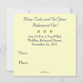 BEHALT CALM Mod Probe Dinner Einladung (Platz) (Rückseite)