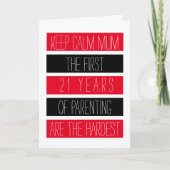 Behalt Calm Mum... Mit Wishs zum lustigen Mutterta Karte (Vorderseite)