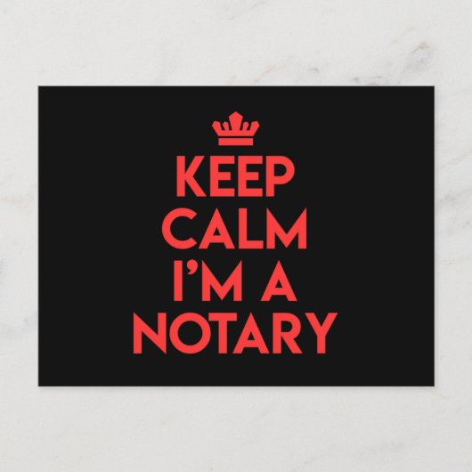 Behalt Calm Notary Public Lawyer Notary Attorney G Postkarte (Vorderseite)