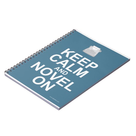 Behalt Calm Novel zum Slogan Writer Design Notizblock (Linke Seite)