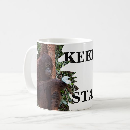 Behalt Calm Orangutan Kaffeetasse (Vorderseite Links)