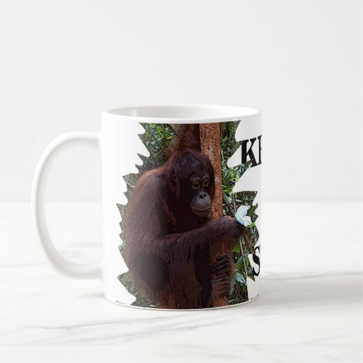 Behalt Calm Orangutan Kaffeetasse (Links)