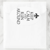 Behalt Calm Ovaler Aufkleber (Tasche)