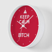 Behalt Calm Parody Funny Wall Clock Wanduhr (Winkel)