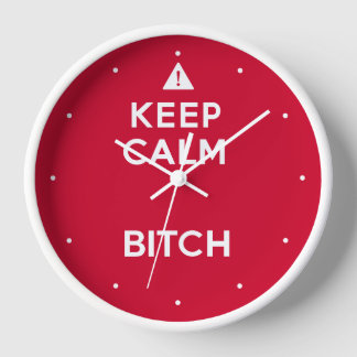 Behalt Calm Parody Funny Wall Clock Wanduhr
